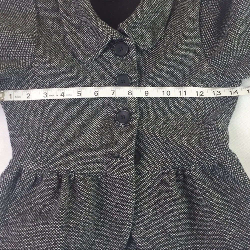 H&M Gray Tweed Peplum Blazer - Picture 9 of 10